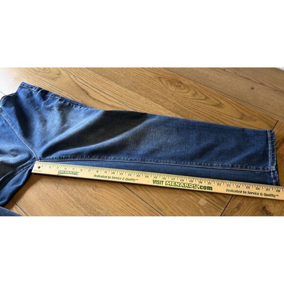 Risen Jeans Dark‎ High Rise Straight Leg Size Medium Classic City Mom Casual - Picture 7 of 12